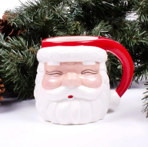 Red Santa Holiday Mug