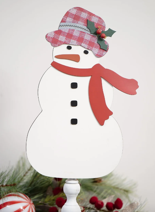 Glory Haus Snowman With Holly Hat Topper