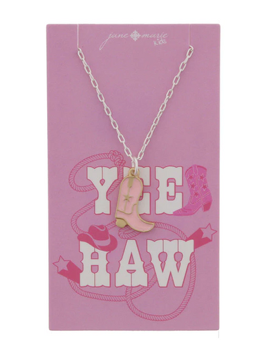 Kids Cowgirl Boot Necklace