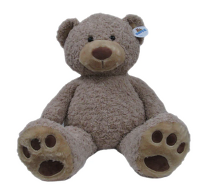 37" Taupe Bear With Foot Pads