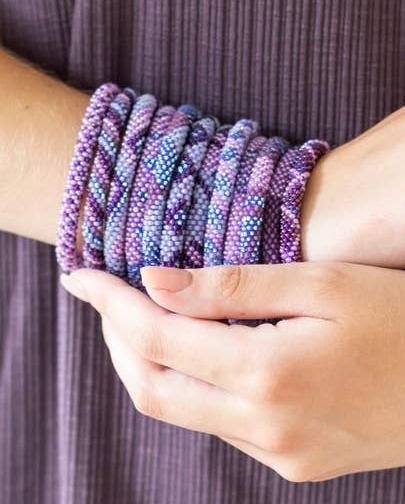 Aid Through Trade Roll-On Bracelet Amethyst Collection