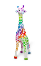 Lifesize Rainbow Giraffe Plush