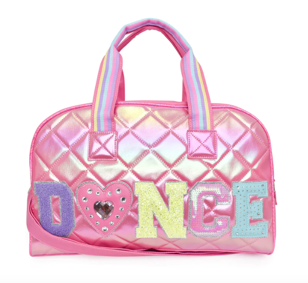 Miss Gwen's OMG Accessories Quilted Metallic Dance Duffle