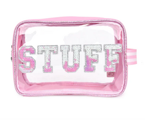 Miss Gwen's OMG Accessories Clear Sequin Stuff Pouch