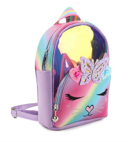 Miss Gwen's OMG Accessories Miss Bella Kitty Kat Clear Glazed Ombre Mini Backpack