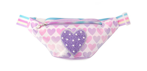 Miss Gwen's OMG Accessories Heart Print Fanny Pack