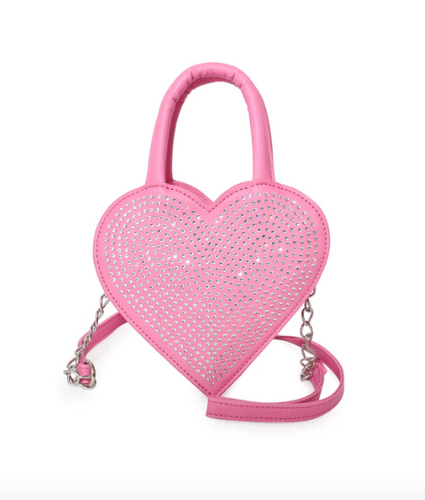 Miss Gwen's OMG Accessories Rhinestone Heart Crossbody