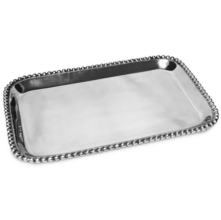 Silver Deep Beaded Tray