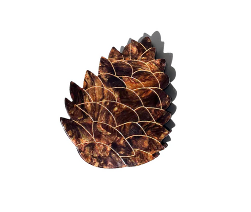 Hand-Painted Pinecone Claw Hair Clip