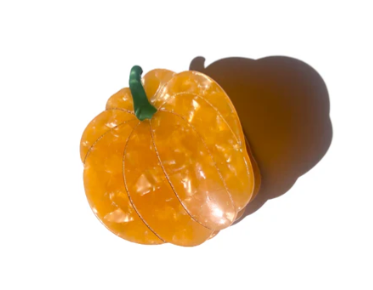 Hand-painted Pumpkin Claw Hair Clip