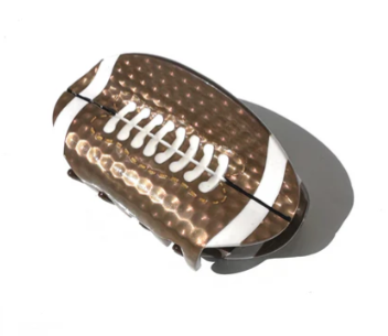 Hand-painted Football Claw Hair Clip