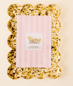 Confetti Pink Rectangle Scalloped Acrylic Frame - Thumbnail 5