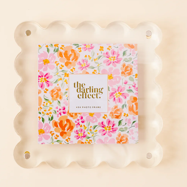 Clear Square Scalloped Acrylic Frame