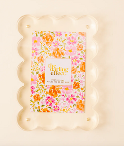 Clear Rectangle Scalloped Acrylic Frame