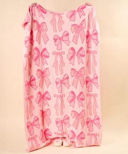 Blushing Bows Pink Cozy Dreams Luxe Blanket - Thumbnail 2