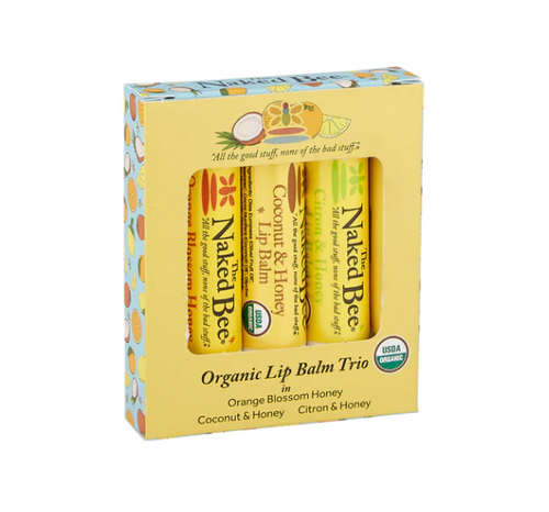 Naked Bee Organic Lip Balm Trio