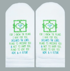 Standing on the Word Socks Bamboo with Verse: Jeremiah 29:11 I know the plans