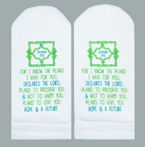 Standing on the Word Socks Bamboo with Verse: Jeremiah 29:11 I know the plans
