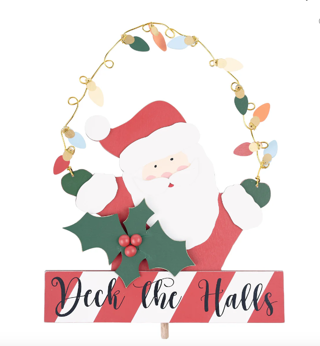 Glory Haus Deck the Halls Santa Topper - Thumbnail 2