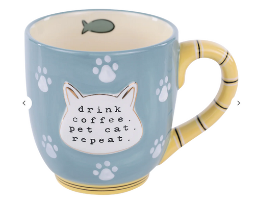 Glory Haus Drink Coffee Pet Cat Repeat Mug