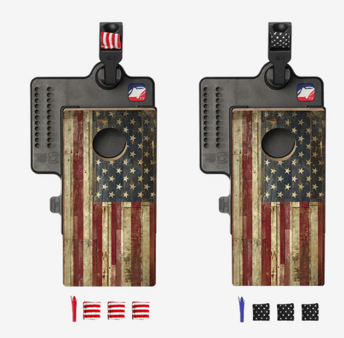 American Flag Double Chuck Mini Cornhole Tabletop Game
