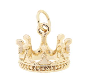 Shiny Gold Crown Charm
