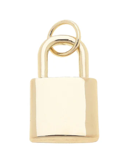 Shiny Gold Padlock Charm