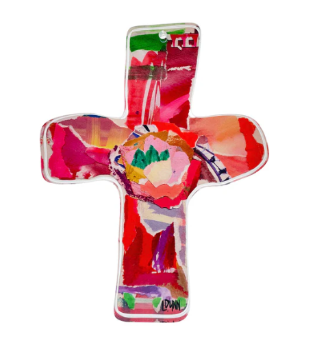 RED EVERLASTING LOVE ACRYLIC CROSS