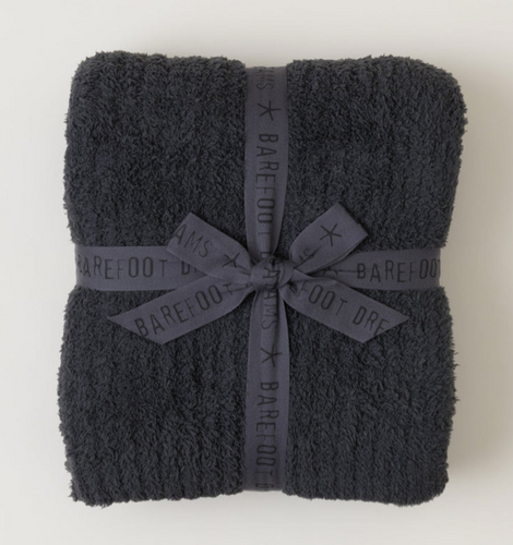 Barefoot Dreams CozyChic Ribbed Throw Carbon