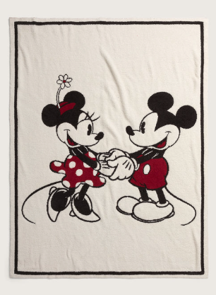 Barefoot Dreams Cozy Chic Mickey & Minnie Throw