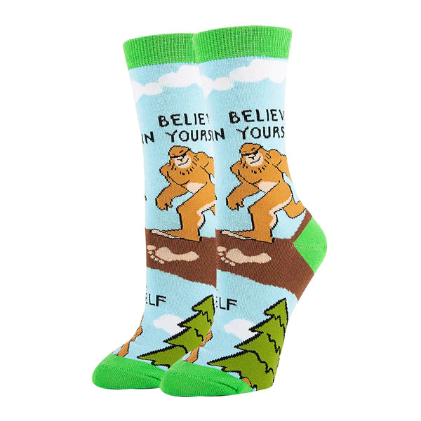 Believe Bigfoot Socks