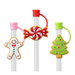 Swig Christmas Cookie Straw Topper Set