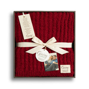 The Giving Collection Red Ribbed Blanket