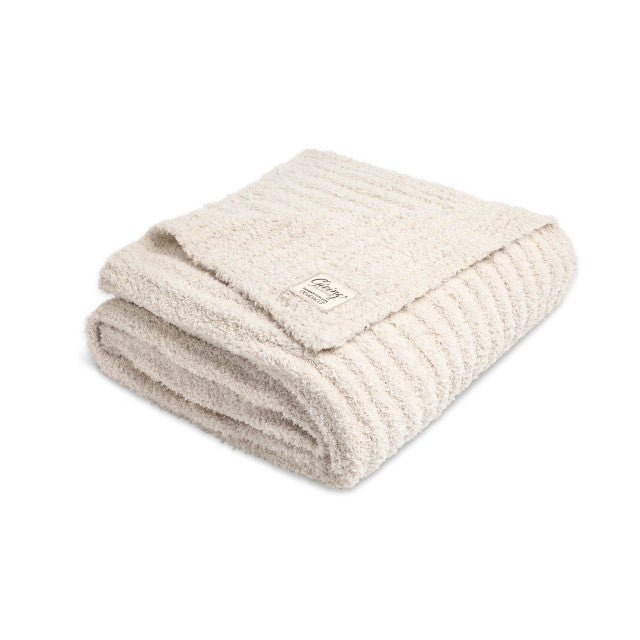 The Giving Collection Cream Ribbed Blanket
