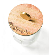 Happy Everything Mini Wooden Lid Glass Jar Canister