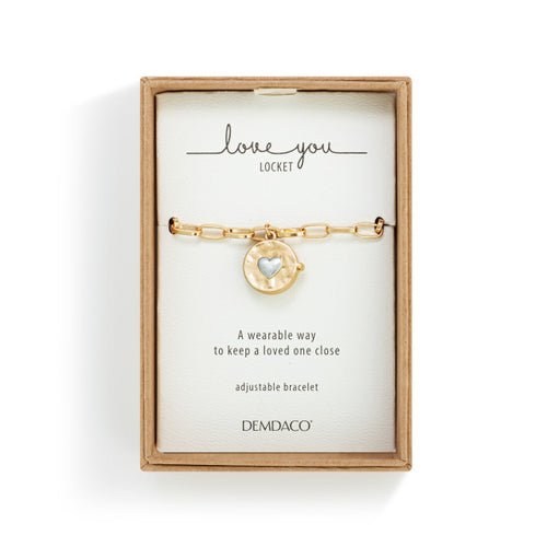 Gold Love Your Locket Bracelet