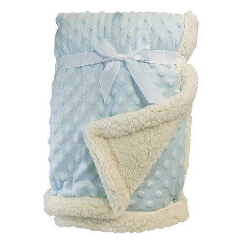 Blue Sherpa Bumpy Baby Blanket