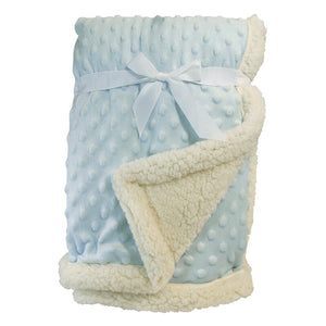 Blue Sherpa Bumpy Baby Blanket