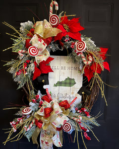 "I'll be Home for Christmas" Christmas Wreath