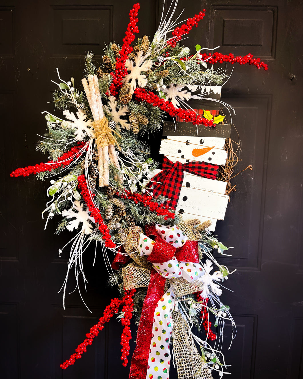 Jolly Ole Snowman Christmas Wreath
