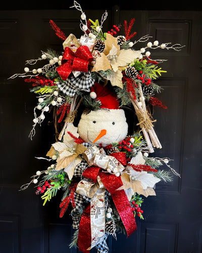 Gigantic Snowman Christmas Wreath