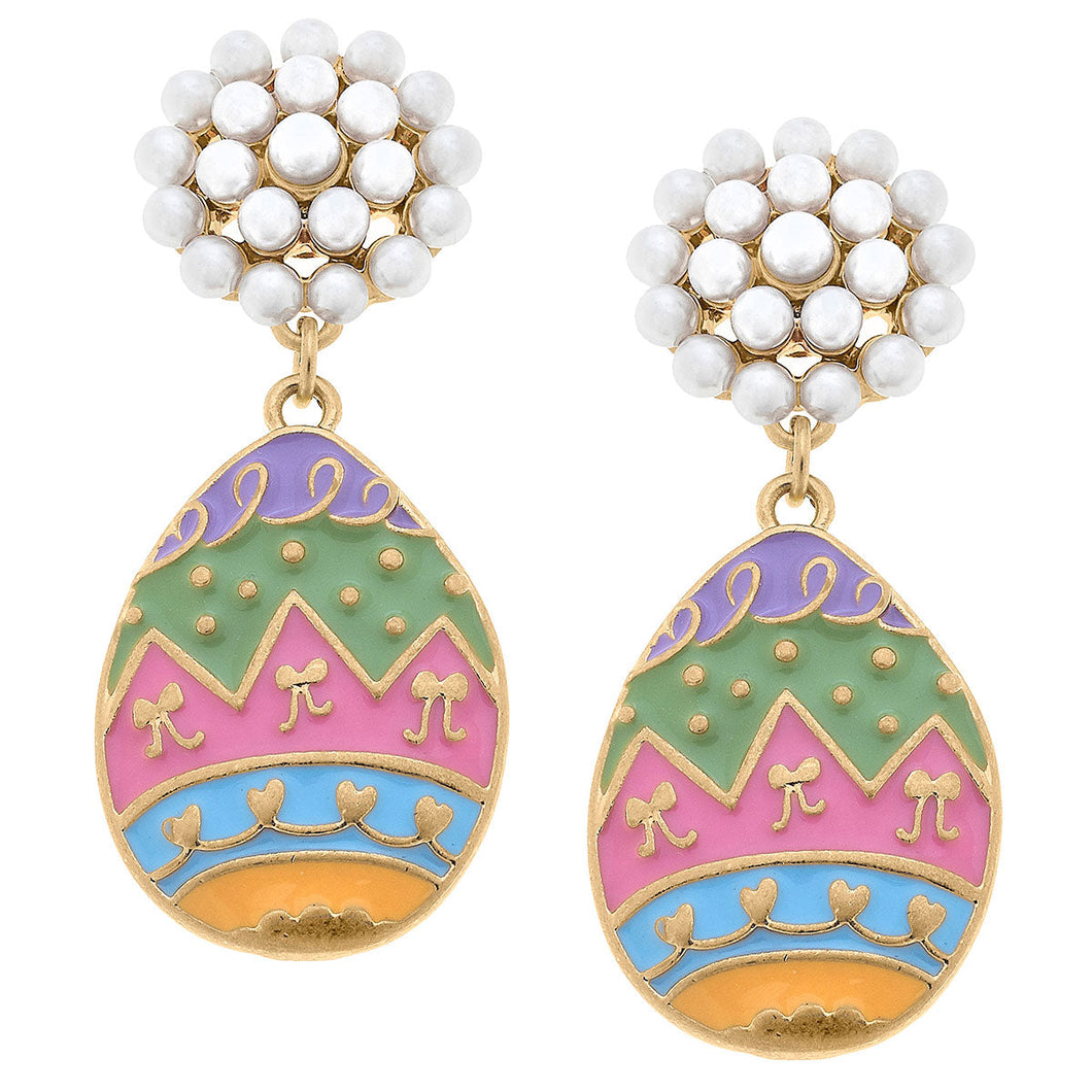 Remi Easter Egg Pearl Cluster Earrings