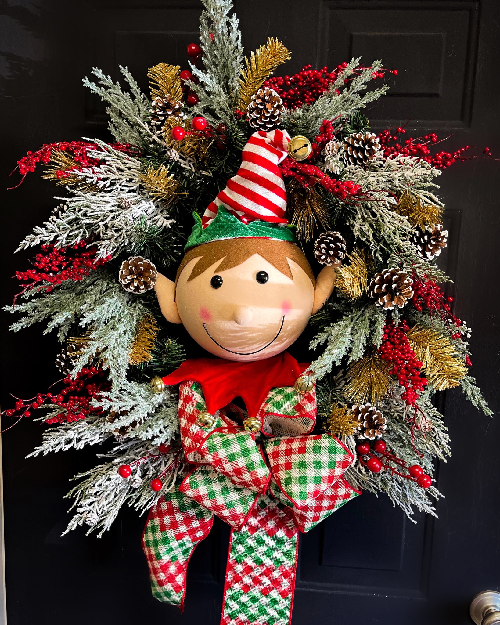 Elf In Your Wreath Christmas Wreath