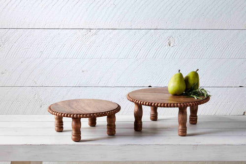 Beaded Pedestal Riser Set