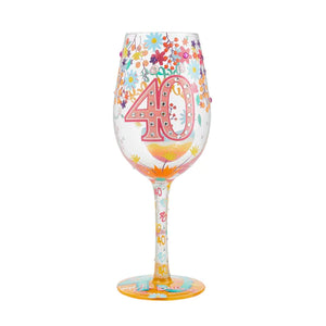 LOLITA "40th Birthday" Wine Glass