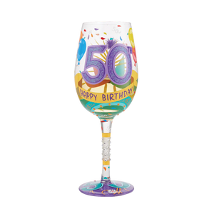 LOLITA "50th Birthday" Wine Glass