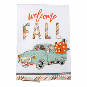 Glory Haus "Welcome Fall" Pumpkin Truck Tea Towel