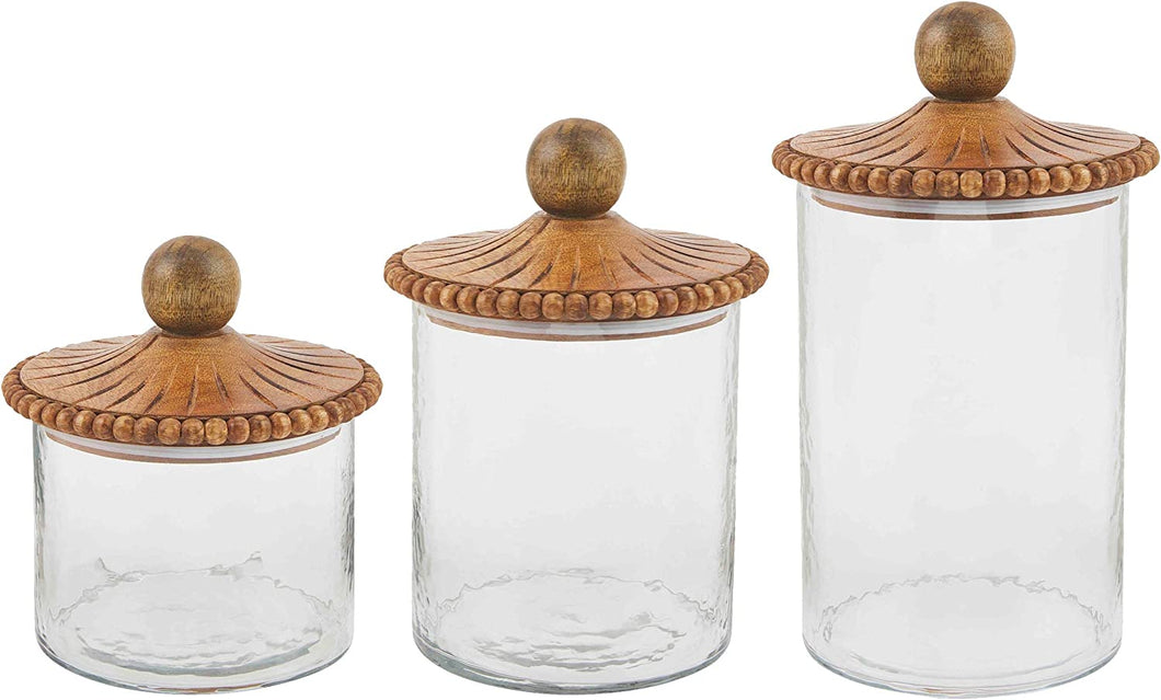 Beaded Glass Canister Set