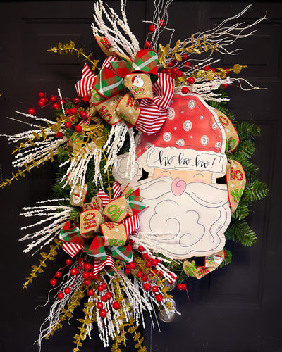 Down The Chimney Christmas Wreath