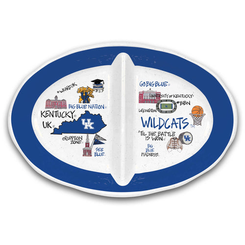 Kentucky Melamine Two-Section Serving Platter